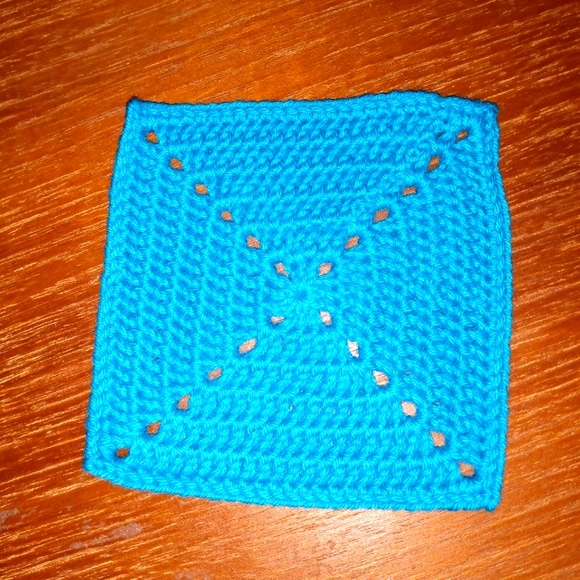 NEW Coasters Set of 4 Simplicity Turquoise Crochet HANDCRAFTED GIFT - Picture 5 of 10